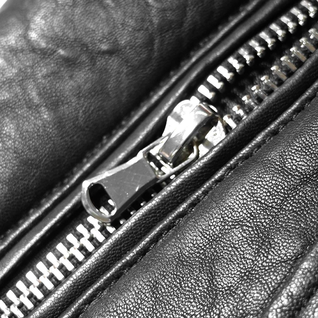Black Shearling Aviator Jacket view 4
