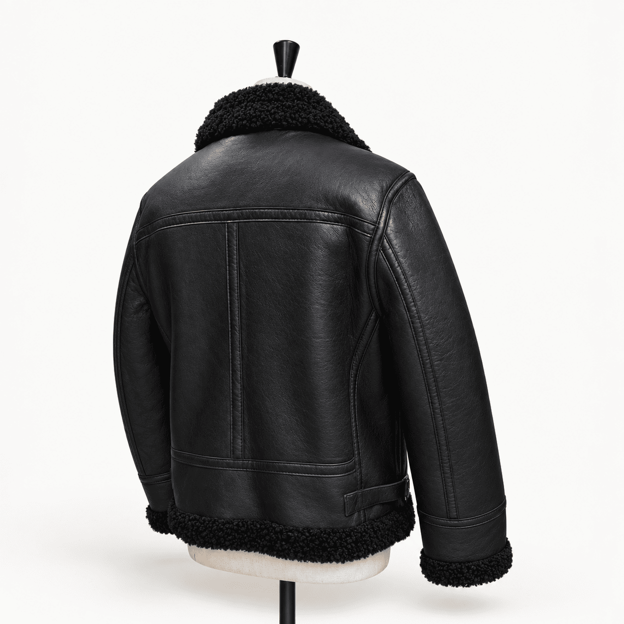 Lexius Shearling Leather Jacket view 7