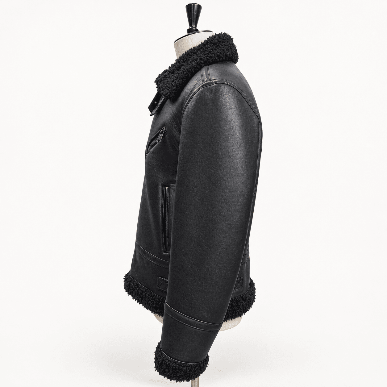 Lexius Shearling Leather Jacket view 2