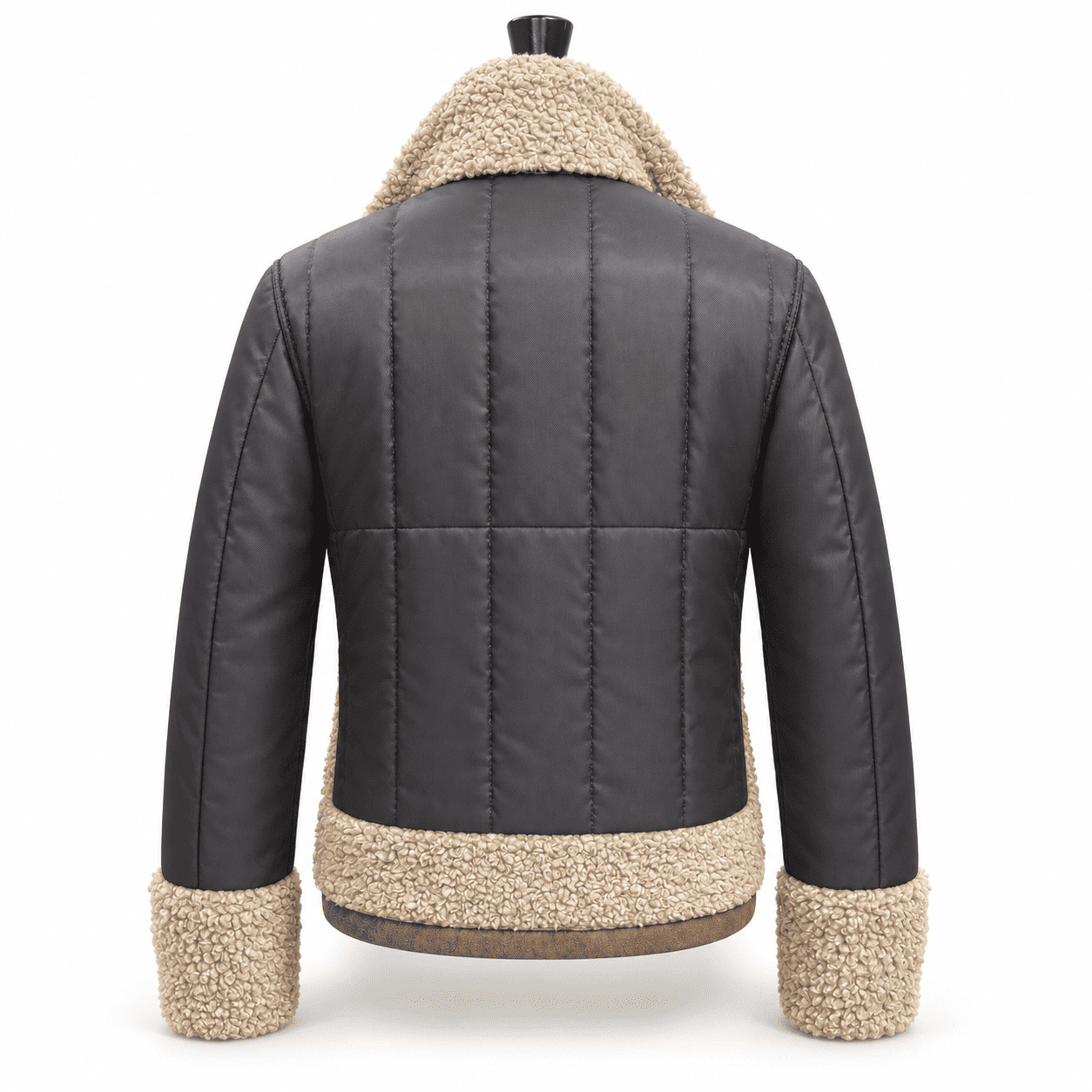 Merin Brown Shearling Leather Jacket view 2