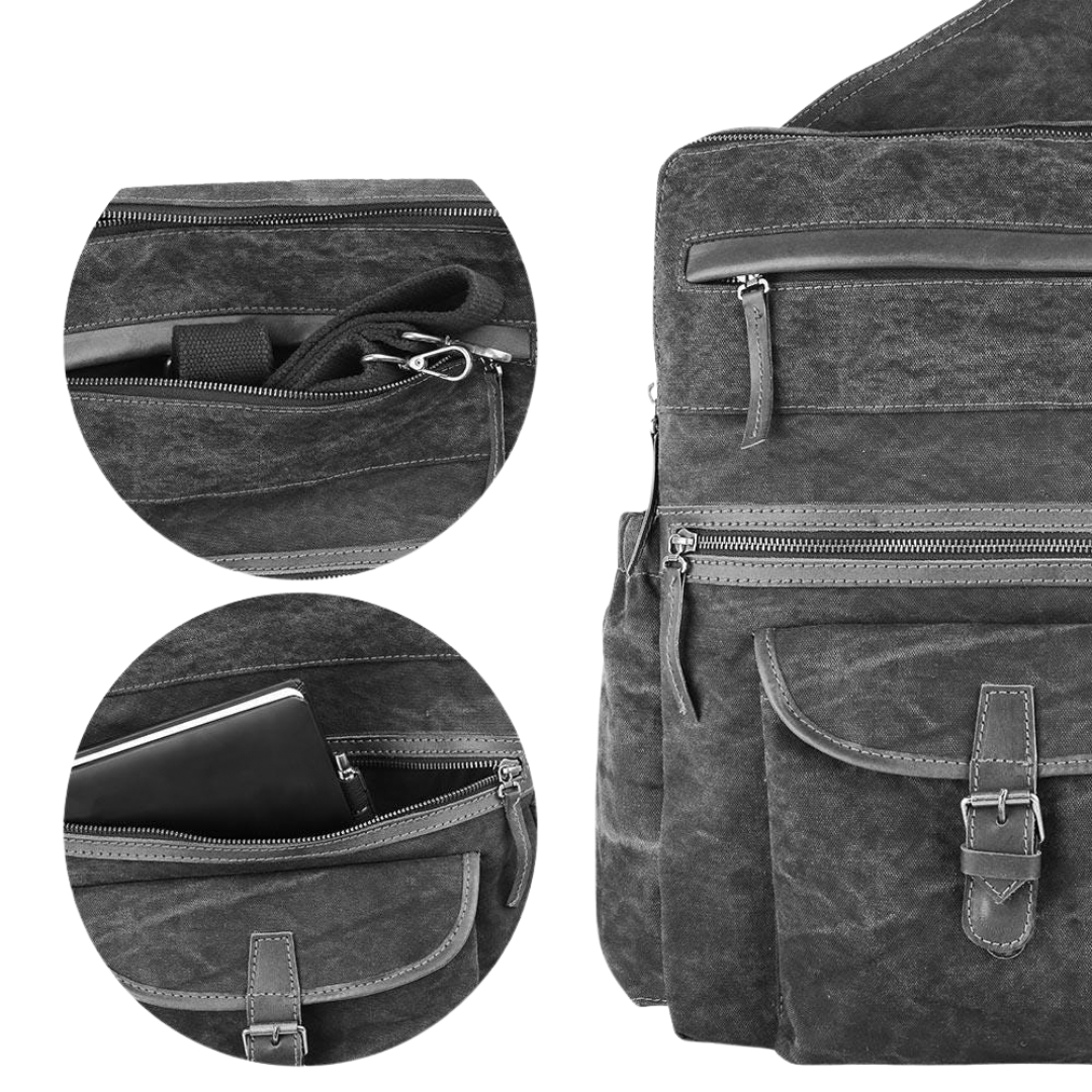 Personalized Black Leather Dopp Kit – Men's Travel Toiletry Bag & Groomsmen Gift view 4