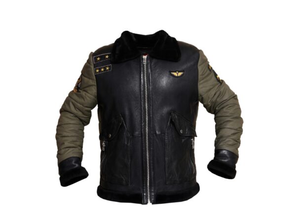Premium Aviator Leather Jacket – Men’s Classic Bomber Style