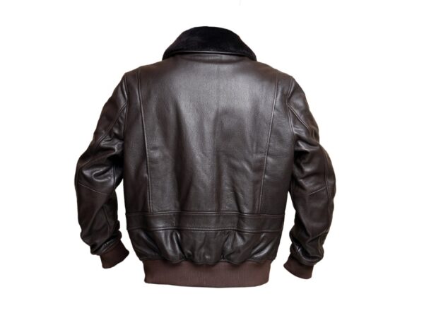 Classic Black Leather Jacket with Shearling Collar