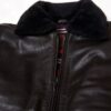 Classic Black Leather Jacket with Shearling Collar