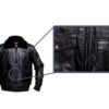 Classic Black Leather Jacket with Shearling Collar